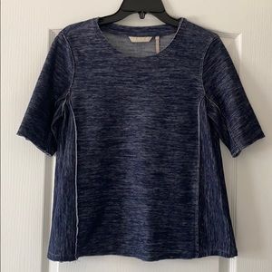 Anthropologie Denim Look Knit Top
